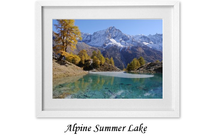 Alpine Summer Lake Framed Print
